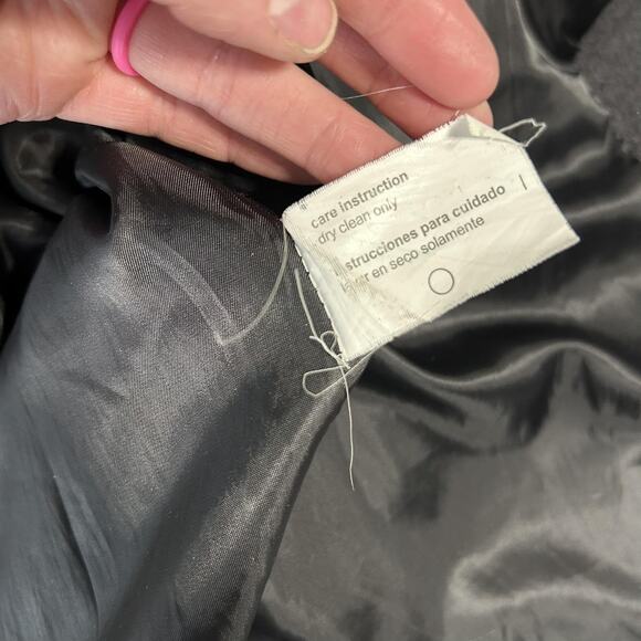 Donnybrook Coat Womens Large Wool Blend Hooded Velvet Trim Button Front Long - Picture 12 of 14